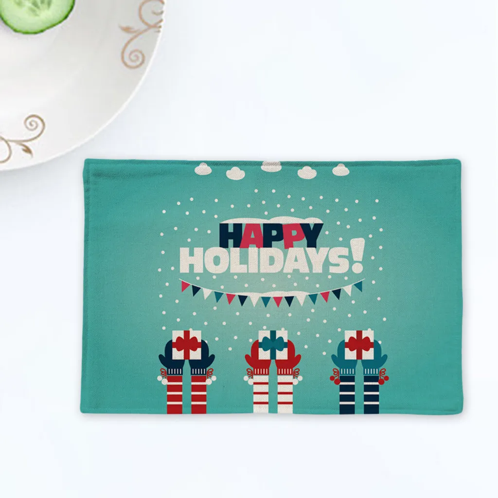Christmas Table Placemat Restaurant Hotel Creative Household Goods for dining table Xmas Decorations for home set de table F916