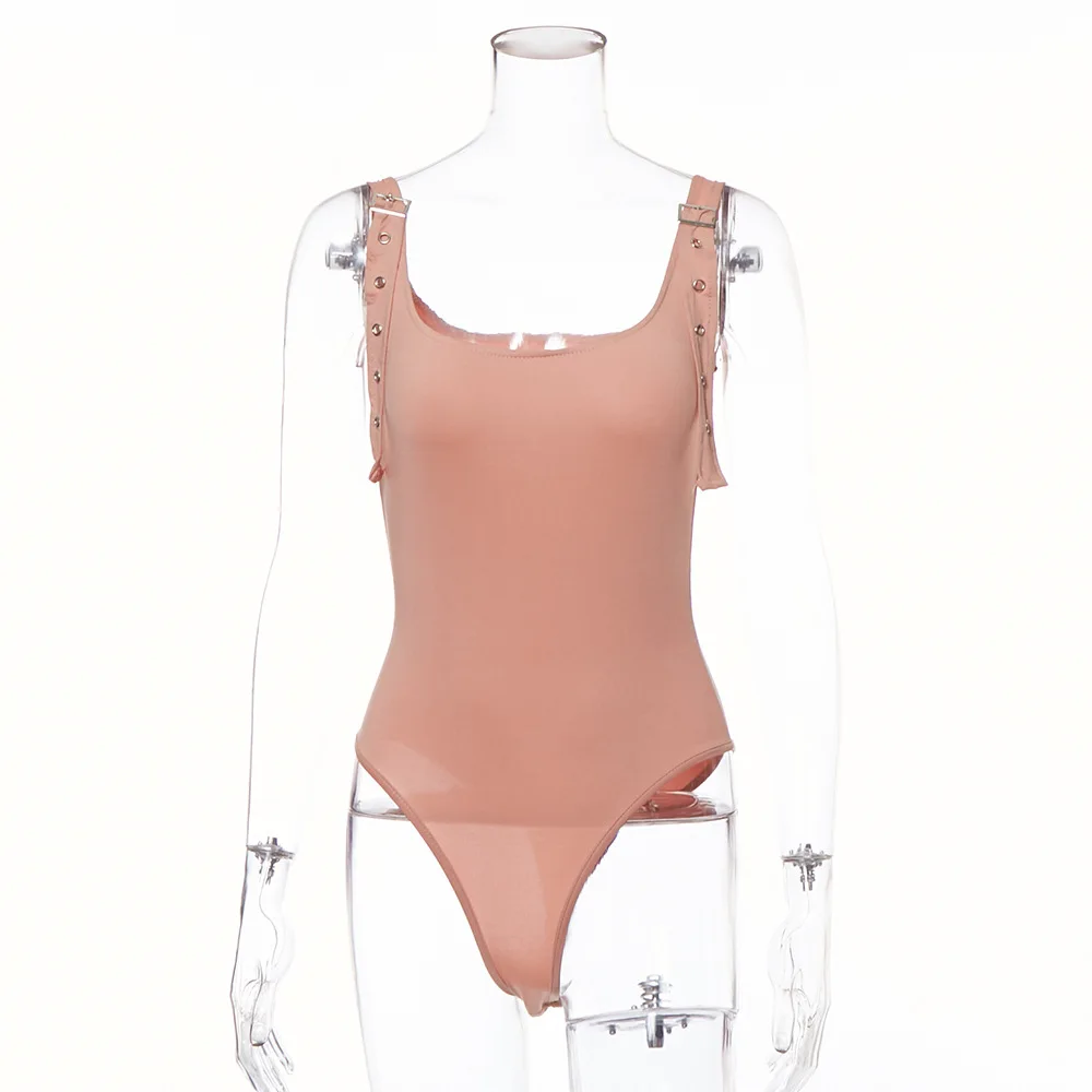 

Sleeveless strap Belt Playsuit Clubwear Playsuit Hollow Out Party Women's monos largos mujer pantalon largo