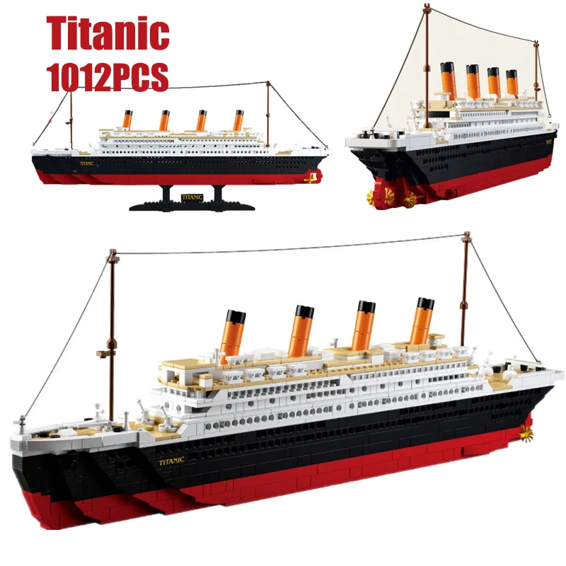 2021 New Titanic Ship Model Series Building Blocks Kits Creativity Assemble Bricks Kids Diy Educational Toys For Children Gifts