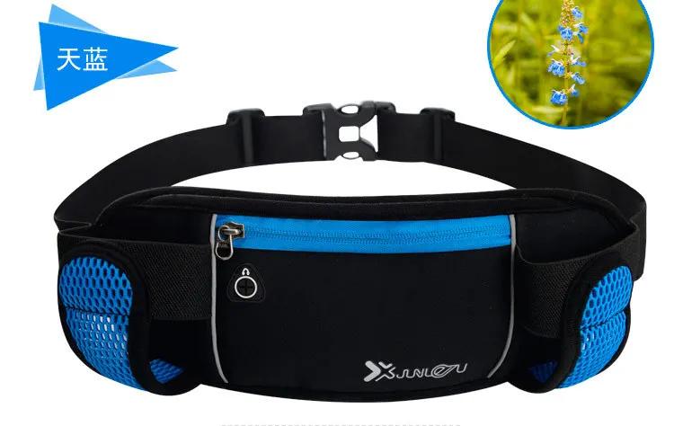 Running Bags Waist 2 Water Bottle Outdoor Camping Hiking Fitness Man Women Gym Lightweight Belt Bag Female Sports Fanny Packs
