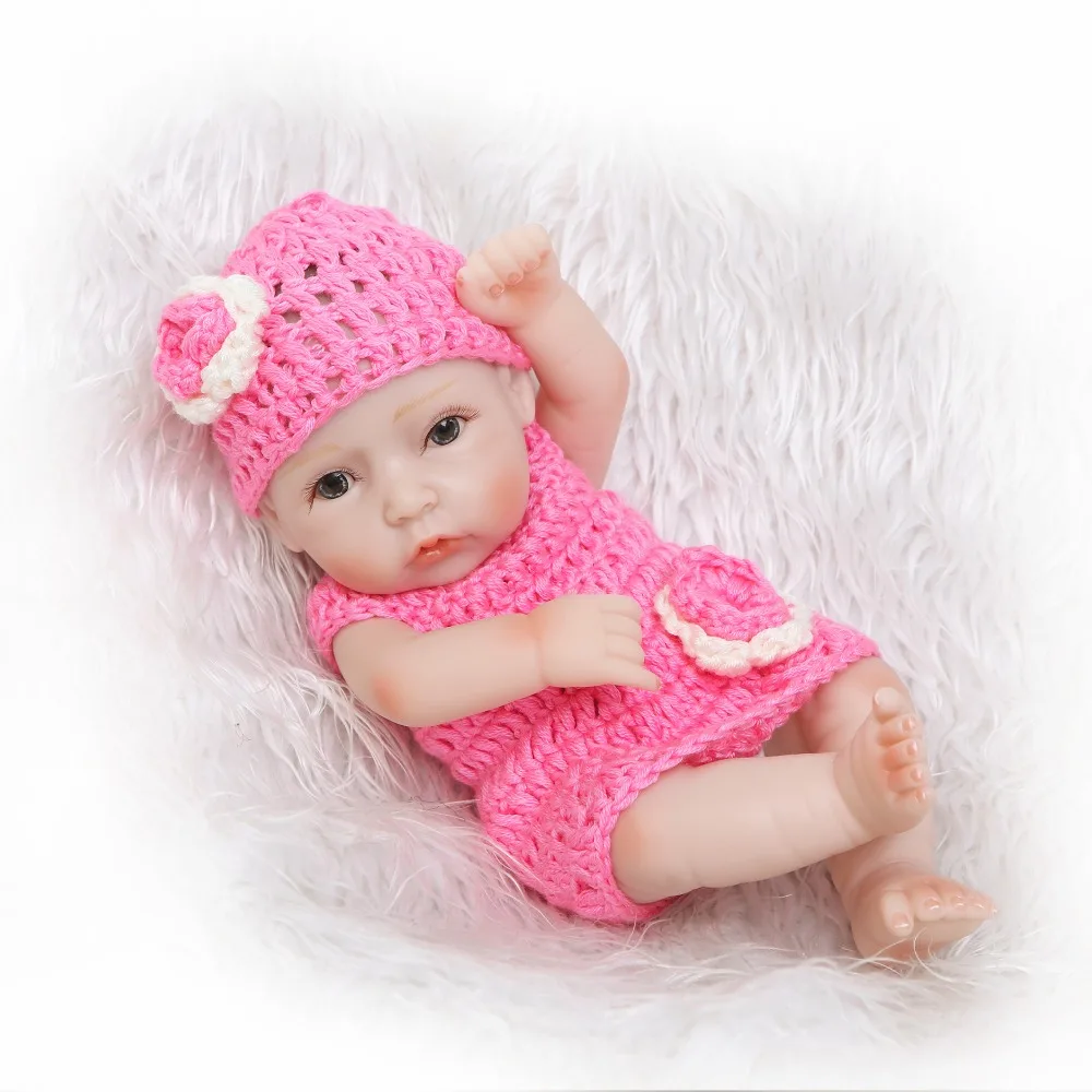 

12Inches Lovely Mini Reborn Babies Girl Realistic Lifelike Full Vinyl Handcraft Newborn Baby Doll For Kids 129