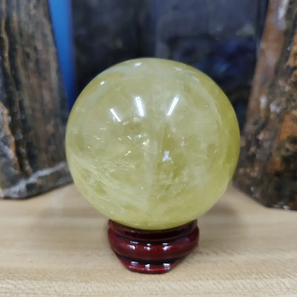 

Natural Citrine Sphere Quartz Crystal Ball