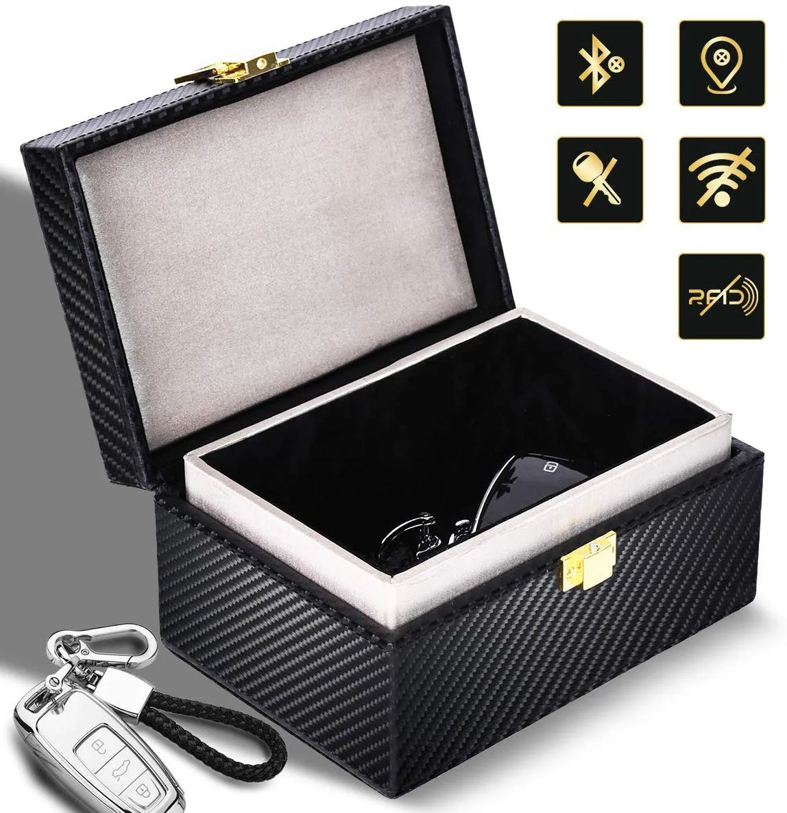 Блокировочная коробка автомобильного ключа Фарадея для автомобильных ключей