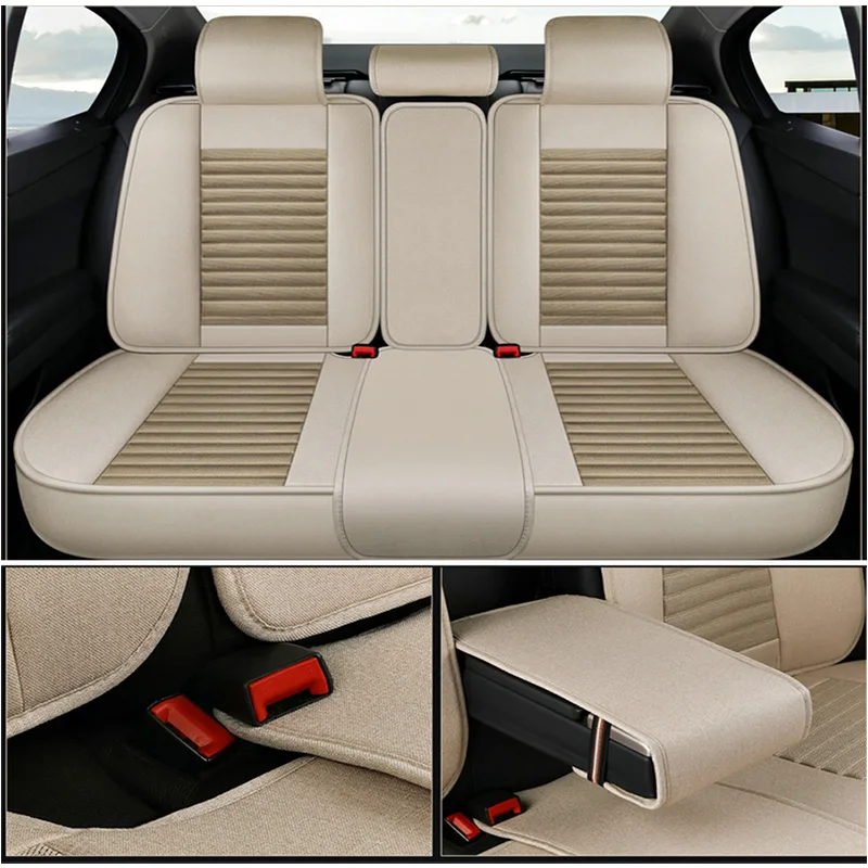 (Переднее и заднее) 5 сидений льняной чехол на автомобильное сиденье для Mazda 3 6 CX-5