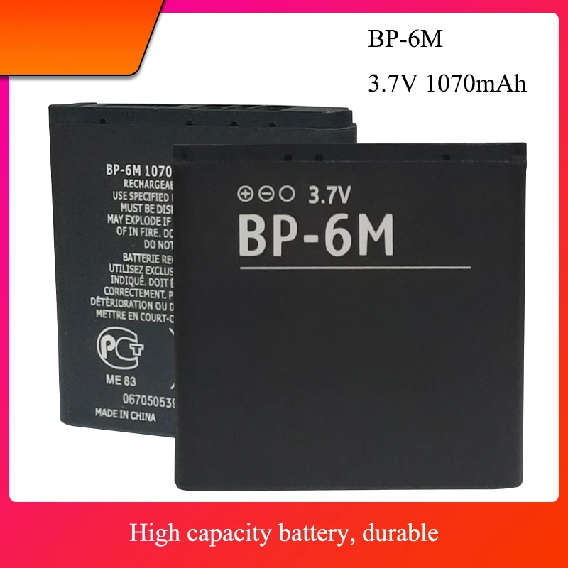 3 7 V 1070mAh BP 6M сменный литий ионный аккумулятор для Nokia N73 N77 N93 N93S 3250 6151 6233 6234 6280 6282 6288