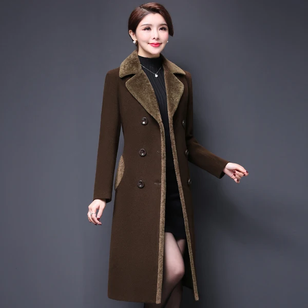 

2021New Cotton Liner Parker Parka Fashion Adjustable Waist Fur Collar Winter Jacket Women Medium Long Hooded Parka Coat