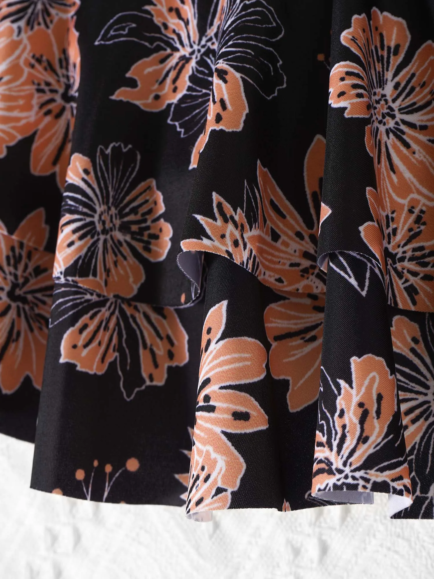 Купальник TiaoBug Женский с цветочным принтом открытыми плечами и оборками | Спорт