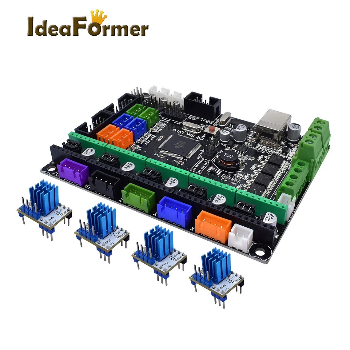 Материнская плата MKS Gen L V1.0 или+ 4 шт. A4988/DRV8825/TMC2130 V1.1/TMC2130 V1.2 SPI/TMC2208 V1.2 драйвер для Reprap Ramps 1,4 SKR V1.3