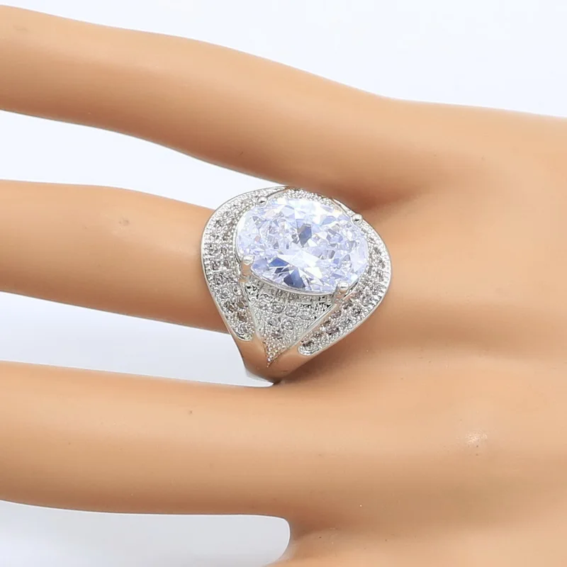 Женский костюм искусственный камень серебряный цвет ювелирные наборы белые