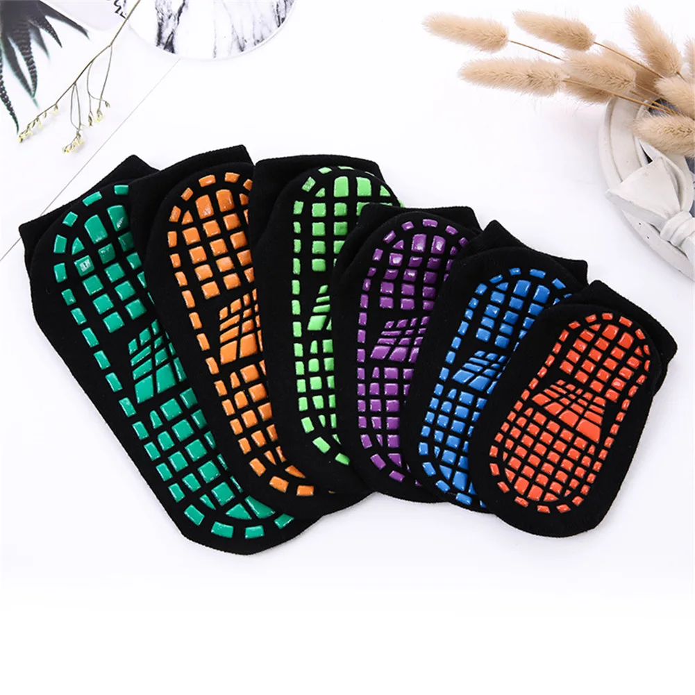 

Trampoline Cotton Socks Adult Child Indoor Sports Socks Pvc Rubber Points Anti-slip Floor Socks Foot Massage Yoga Socks