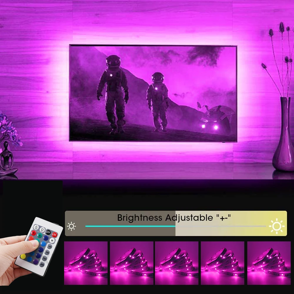 Светодиодная лента для подсветки телевизора 5 м USB 5050 RGB | Лампы и освещение