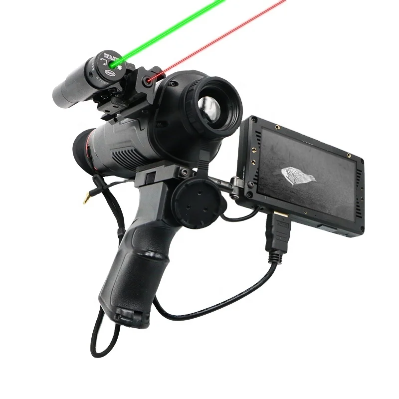 

Monocular hunting night vision with rangefinder and laser