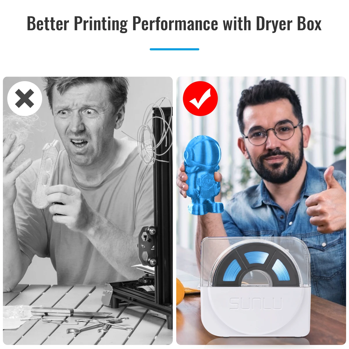 3D коробка для сушки нити с функцией таймера чтобы сделать заправку сухой прежде