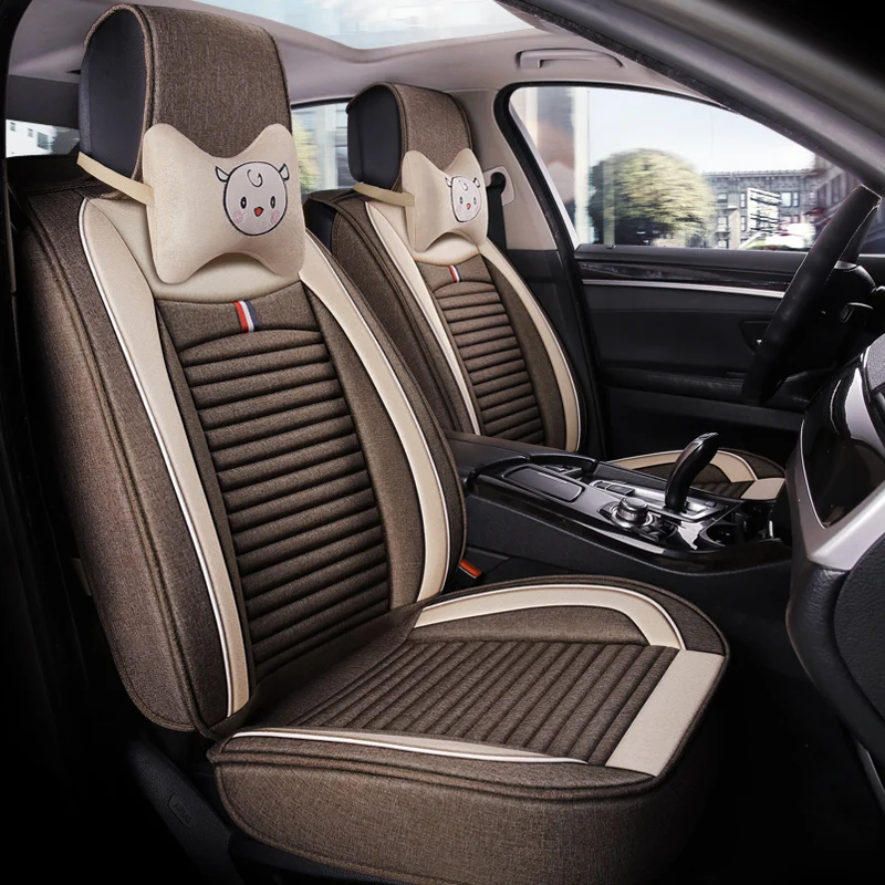 Чехлы на автомобильные сиденья чехлы из льняного волокна для Skoda fabia octavia laura rapid