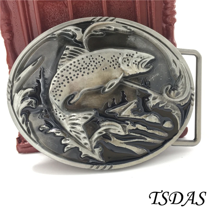 Новый западный Для мужчин пряжки ремня рыбы джинсовое Ковбойское Платье