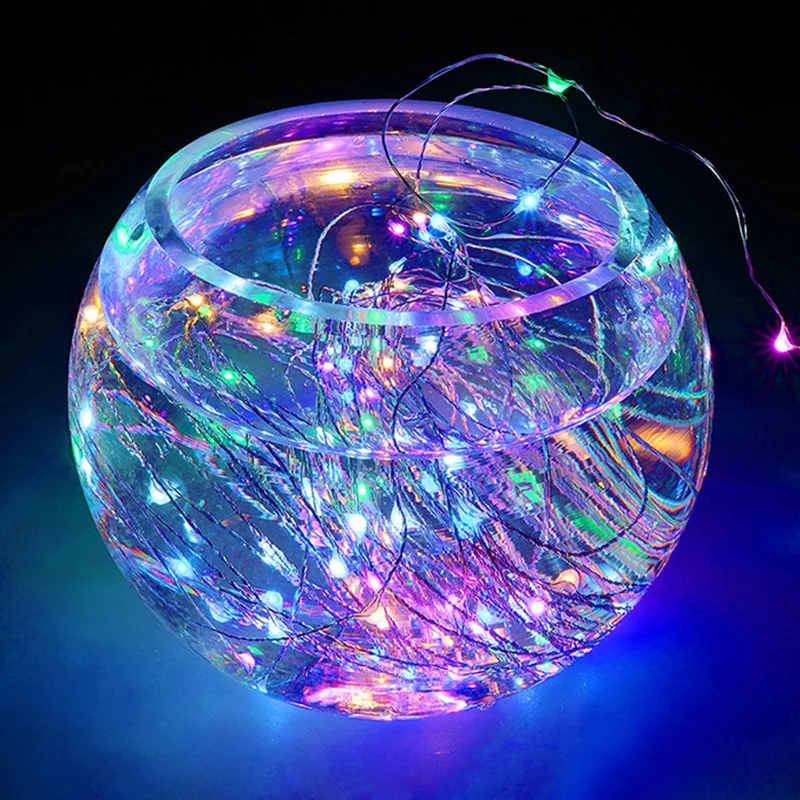 

50 LED Fairy Garland Light String Battery Power Copper Wire Lights Indoor Bedroom Christmas Party Wedding Festoon Decoration