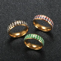 trend new france national flag enamel rings fashion colorful oil dripping grid ring for women men daily party jewelry gifts 2021