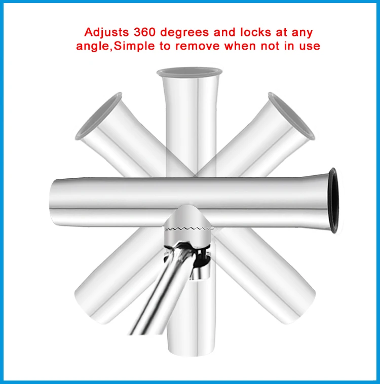 Rail Mount stainless steel 316 fishing rod holder rack pole bracket support with clamp on 19 to 32mm marine boat hardware | Обустройство