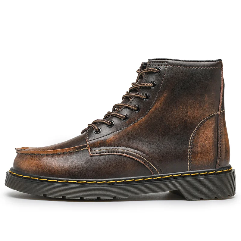 

Ботинки мужские из натуральной кожи, повседневные, со шнуровкой, Size38-46