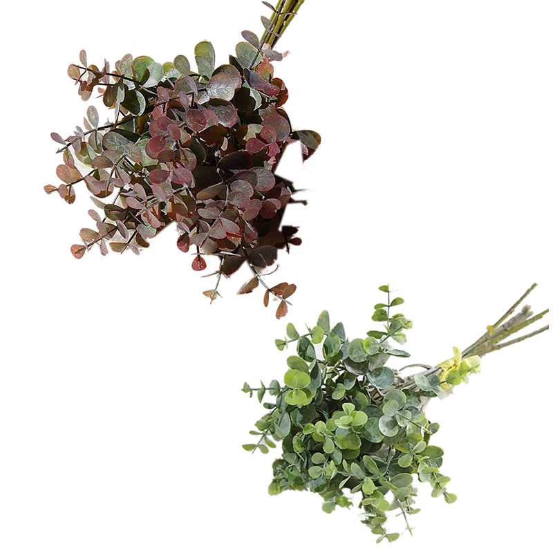 6 шт эвкалипта пластиковые искусственные листья пучок для дома Новогоднее