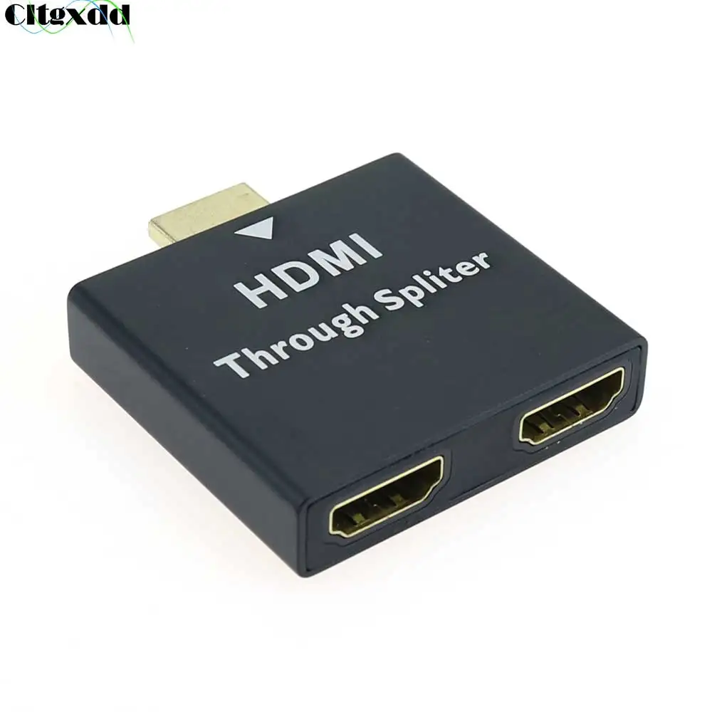 HDMI Converter Adapter 1080P HDMI Male to Double Female 1 In 2 Y Splitter HDMI Connector For Xbox Blueray DVD players PS3 HD TV