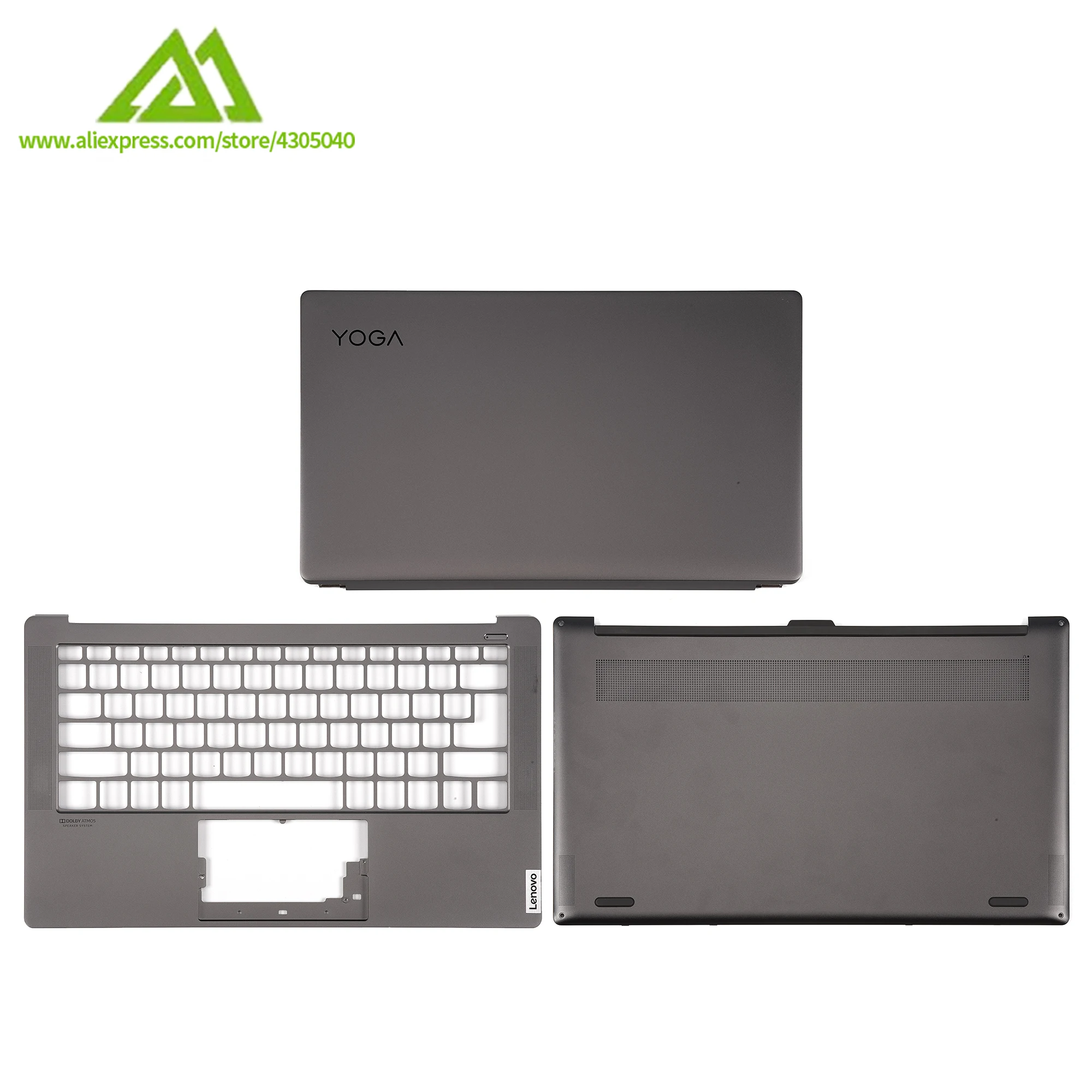 Original New LCD Back Cover/Palmrest Cover/Bottom Case Cover For Lenovo Yoga S940-14 S940-14IWL S940-14IIL Gray