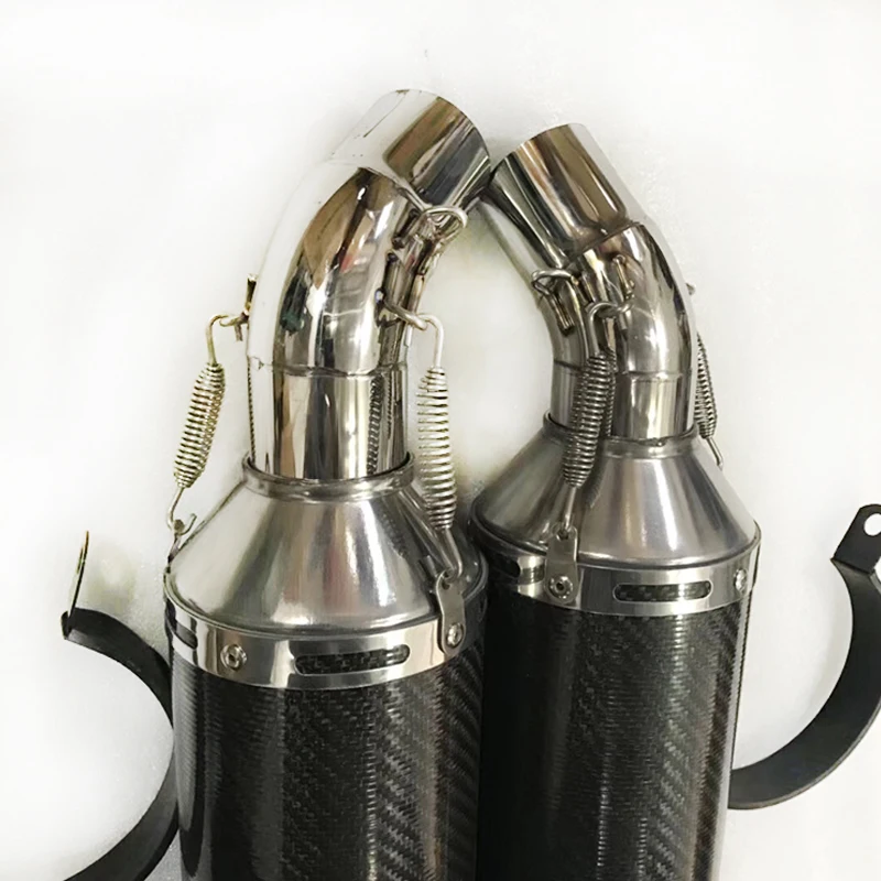 

Motorcycle TERMIGNONI Exhaust Muffler Pipe Full Systems Link Pipe With DB Killer Slip-On Exhaust For DUCATI 696 795 796 848