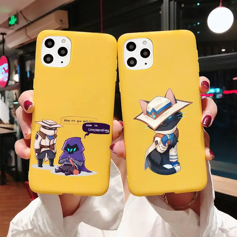 

Valorant game Phone Case Yellow Candy Color for iPhone 11 12 mini pro XS MAX 8 7 6 6S Plus X SE 2020 XR