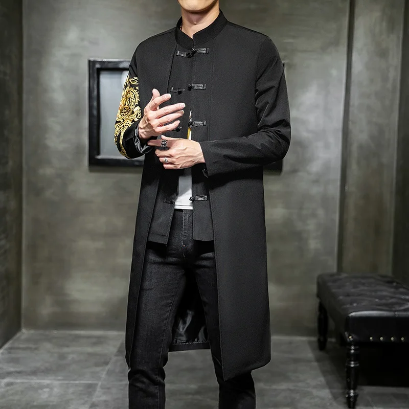 Традиционная китайская одежда для мужчин куртка бомбер с драконом форма Брюса