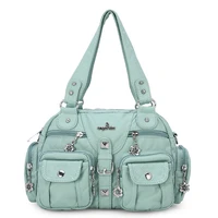 women crossbody bag pu leather designer handbags 2021 girl purse fashion vintage casual large capacity multipockets shoulder bag