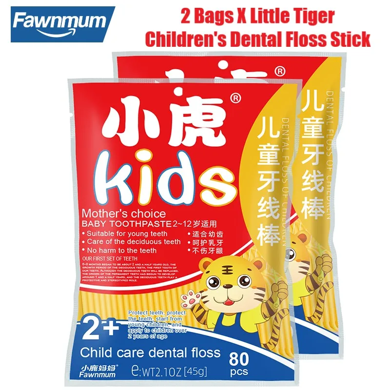 

Fawnmum Dental Floss Picks Children Smiley For Teeth Care Oral Hygiene Interdental Brush Toothpicks With Thread Dentistry Tool