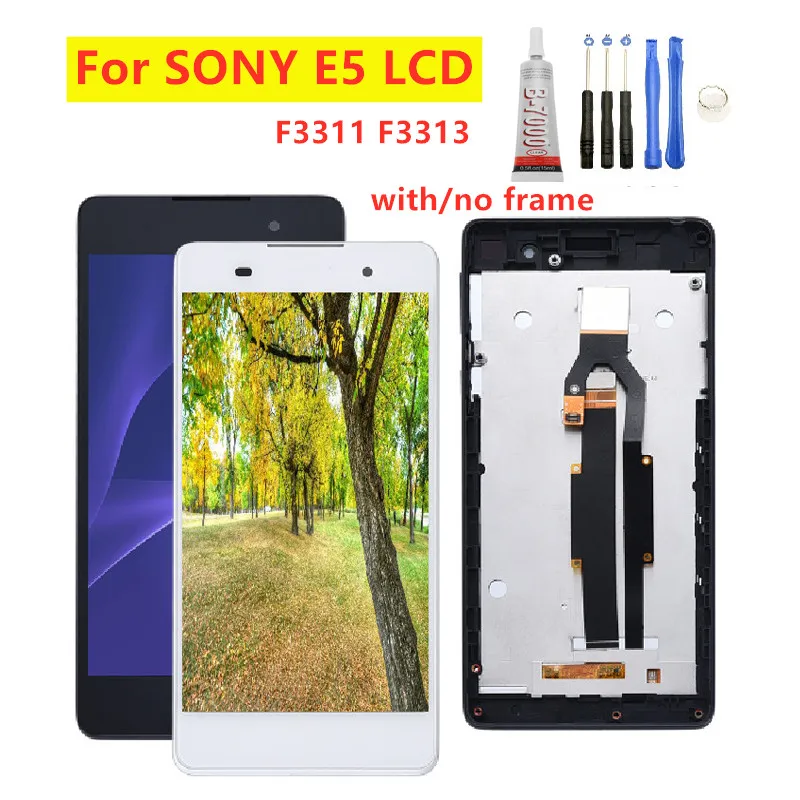 Сменный ЖК дисплей для SONY Xperia E5 100% новый дигитайзер сенсорного экрана в сборе с