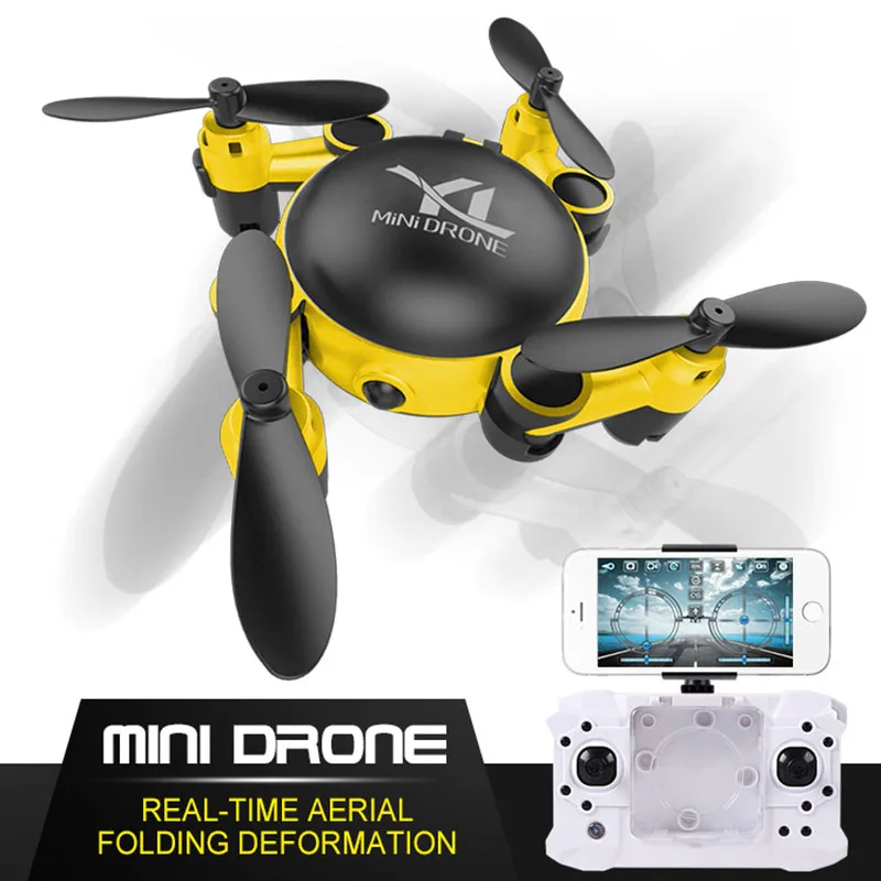 Складной Дрон 720P с камерой HD фотография самолет селфи Квадрокоптер один ключ