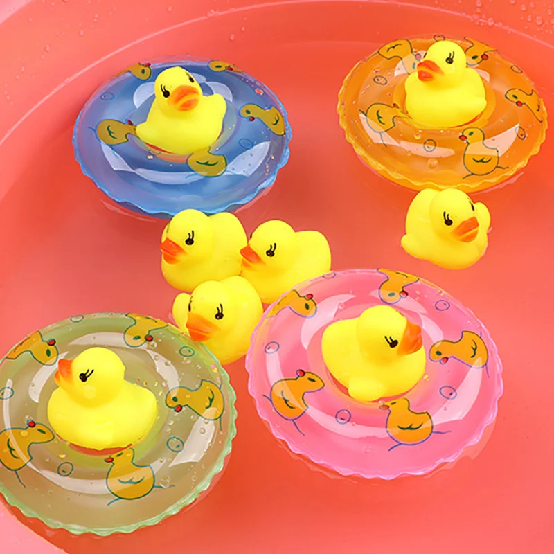 Ванна для маленьких детей игрушки милые резиновые скрипучие утка рыболовная