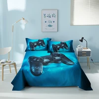 gamepad bed sheet set 3d game controller pattern sheets for bedroom bed flat sheet pillowcase king queen twin size bedspread