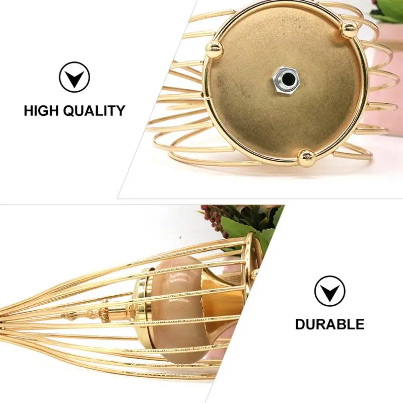 

2pcs Home Metal Incense Burner Iron Art Incense Holder Golden Censer Decoration