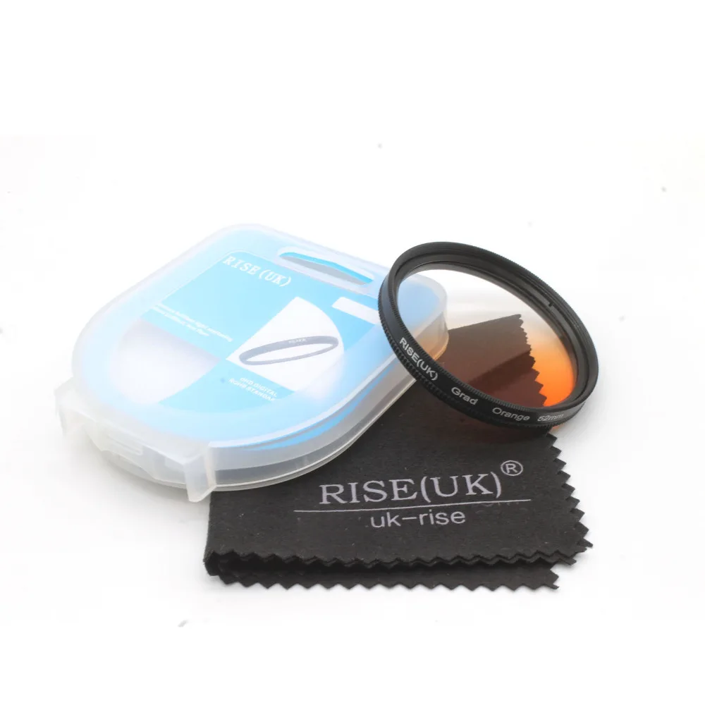 

Градуированный фильтр для объектива RISE (Великобритания), 52 мм, вращающийся, оранжевый цвет + чехол для фильтра для камеры Canon EOS 700D 600D 550D Nikon DSLR ...