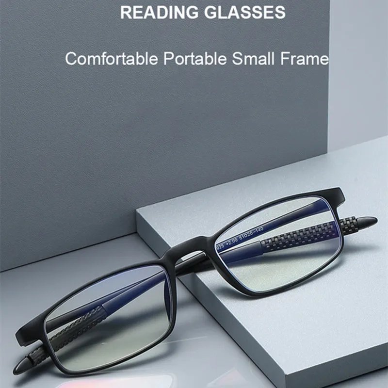 

Anti Blue Light Blocking Rays Reading Glasses Men Women Black Small Frame Portable Design Presbyopia Hyperopia Glasses Diopter