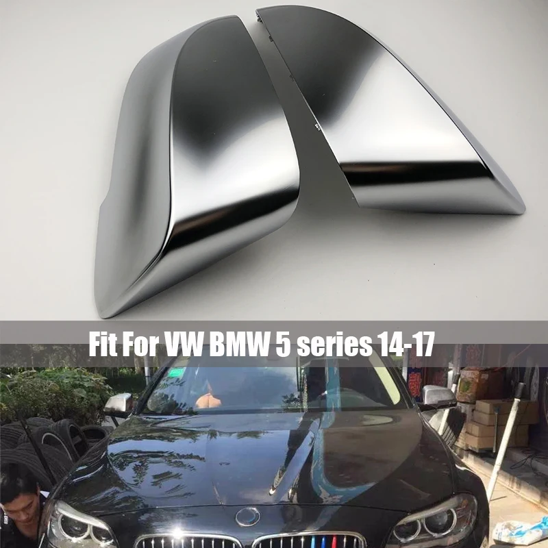 

Matt silver chrome Rearview door side wing mirror cover caps For BMW 5 Series F10 F11 2014 2015 2016 2017 car mirror cover