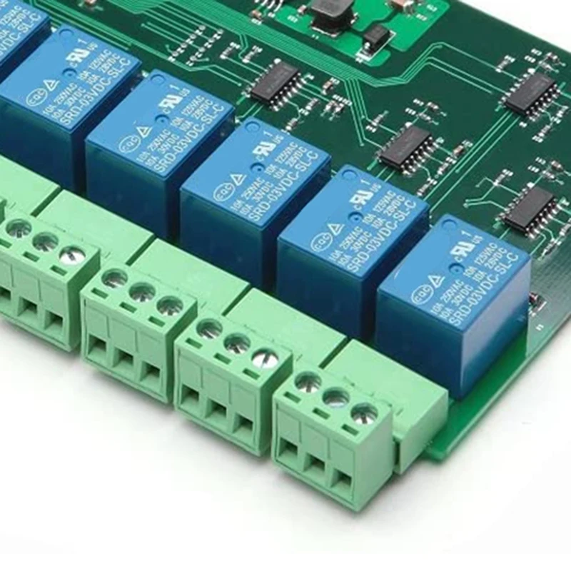 8-канальная плата релейного вывода 12 В Modbus RTU модульный коммутатор модуль связи