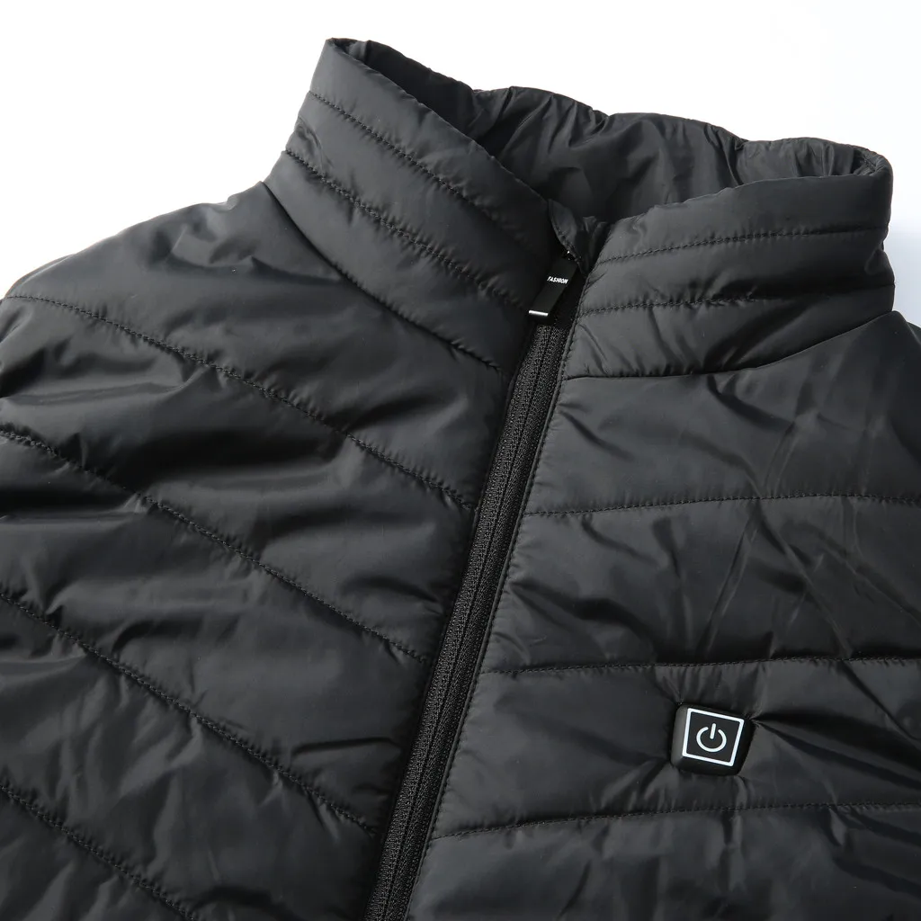 Утепленный жилет для мужчин и женщин зимняя теплая одежда пальто с подогревом