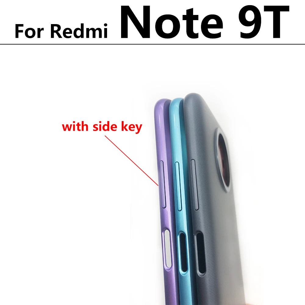 

10Pcs/Lot, Back Rear Cover For Xiaomi Redmi Note 9T Battery Door Housing Battery Back Cover With Side Button