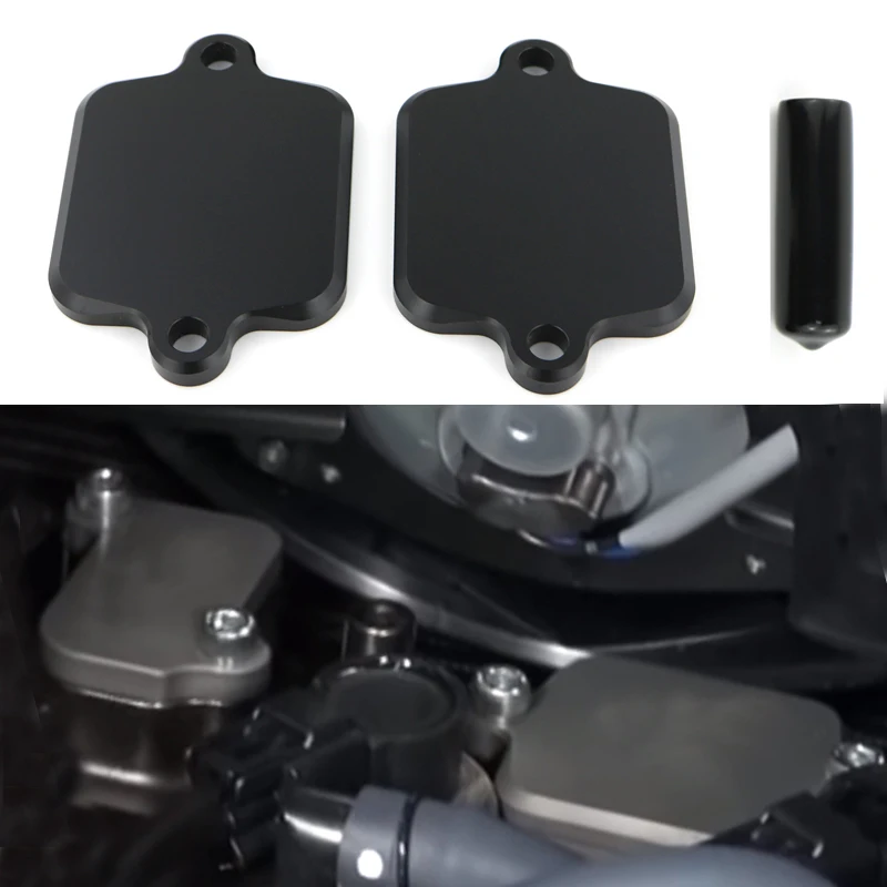 

Motorcycle Smog Block Off Plate Cover CNC Aluminum Fit For Kawasaki ZX6R ZX-6R ZX6RR 636 ZX-10R ZX-14R Concours 14 Z800 Z1000