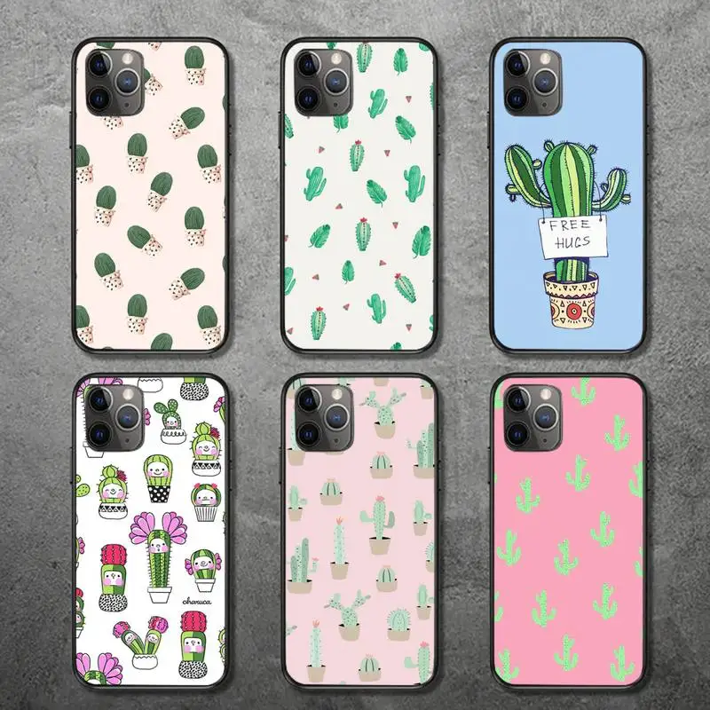 

Cute cactus Phone Case for iPhone 12 11 mini pro XS MAX 8 7 6 6S Plus X 5S SE 2020 XR