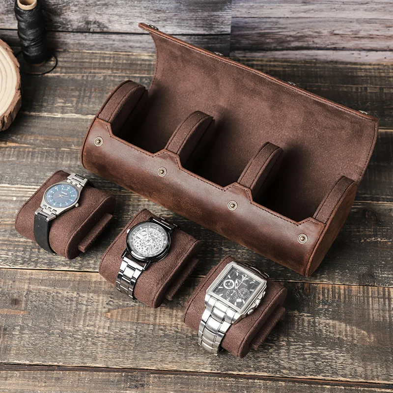 Чехол для часов из натуральной кожи с 3 слотами | Наручные часы
