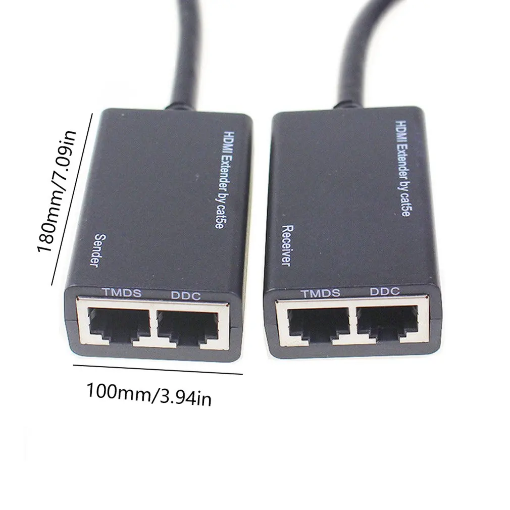 Practical HDMI Over RJ45 CAT5e CAT6 LAN Ethernet Balun Extender Repeater Up to 100ft 1080P High Performance | Электроника