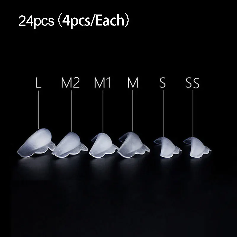 

24 шт., силиконовые бигуди для наращивания накладных ресниц