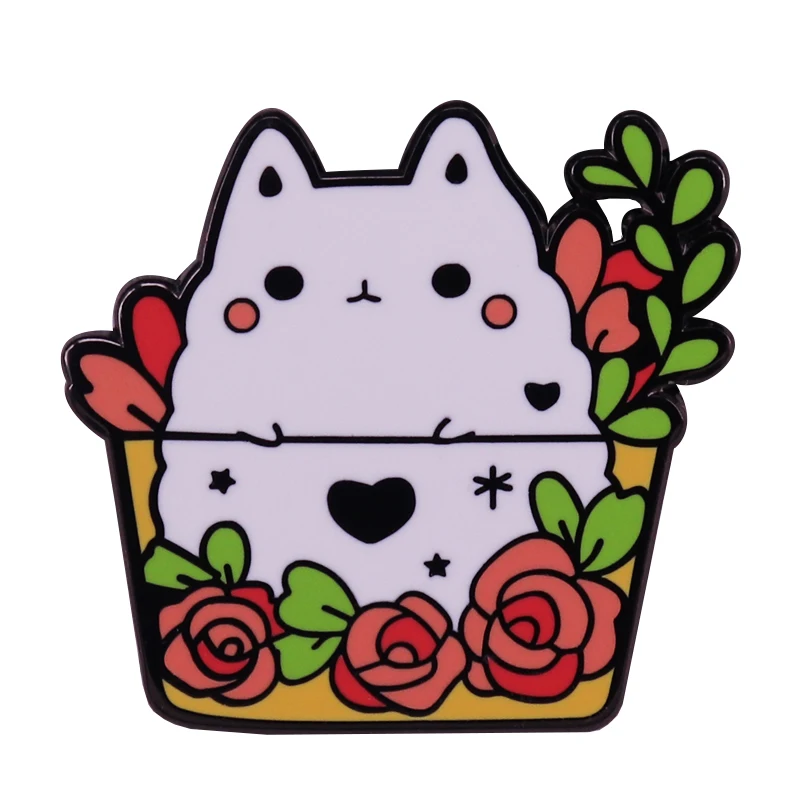 Милая Пижама Hello Kitty Пижамный костюм в горшок для растений эмалированная брошь