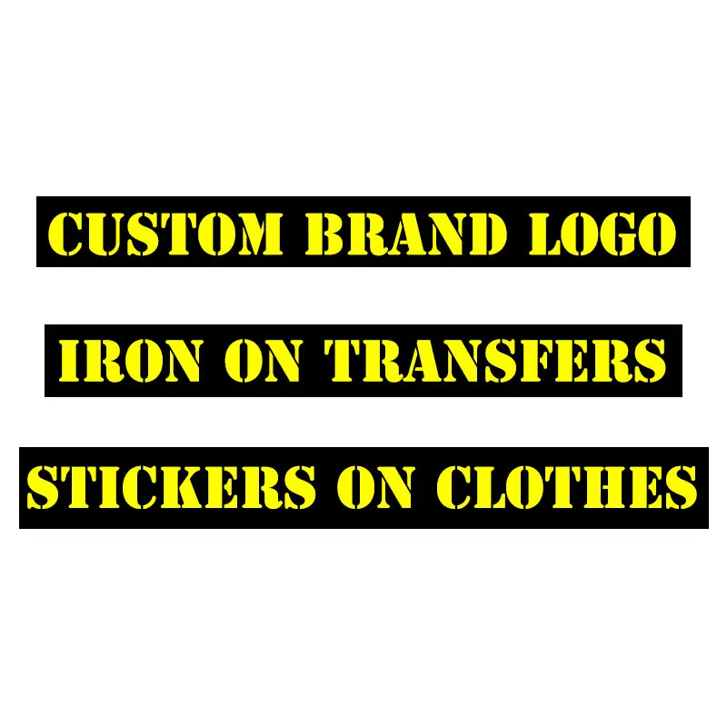 Custom LOGO Brand Patches Heat Transfer Vinyl Sticker Iron On Transfers For Clothes Stripe ironing stickers Applique DIY