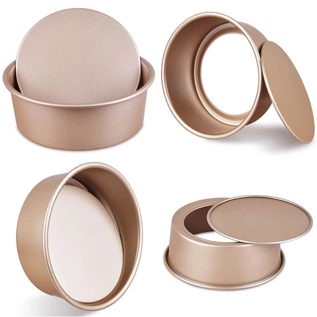 

New Hot Aluminum Alloy smooth Nonstick Round Cake Pan Baking Mould With Removable Bottom DIY kitchen Baking Tools